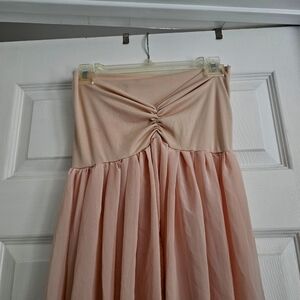Blush colored maternity dress